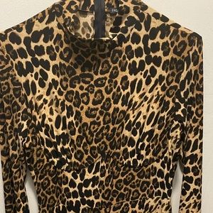 Leopard Short jumpsuit long sleeve
